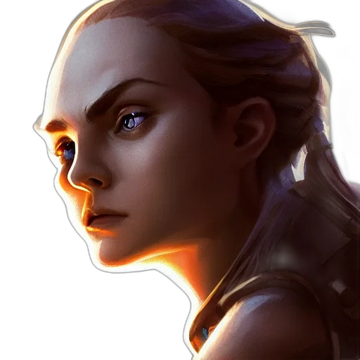face, robot, staff, crown transparent PNG cut-out