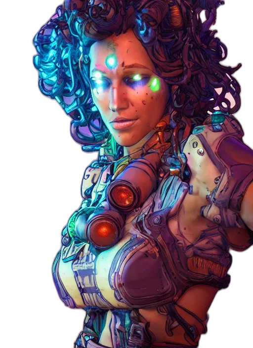 robot, cyberpunk, concept art, pixel art transparent PNG cut-out