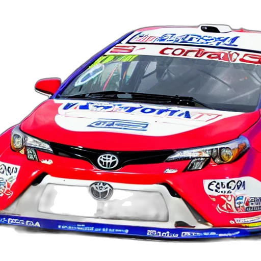 car, toyota, corolla, racing transparent PNG cut-out
