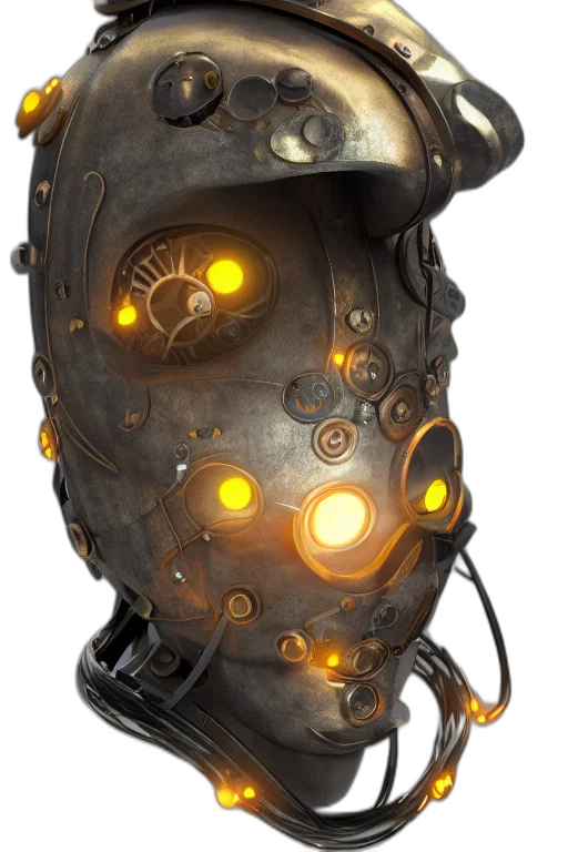 mask, robot, face, weapon transparent PNG cut-out
