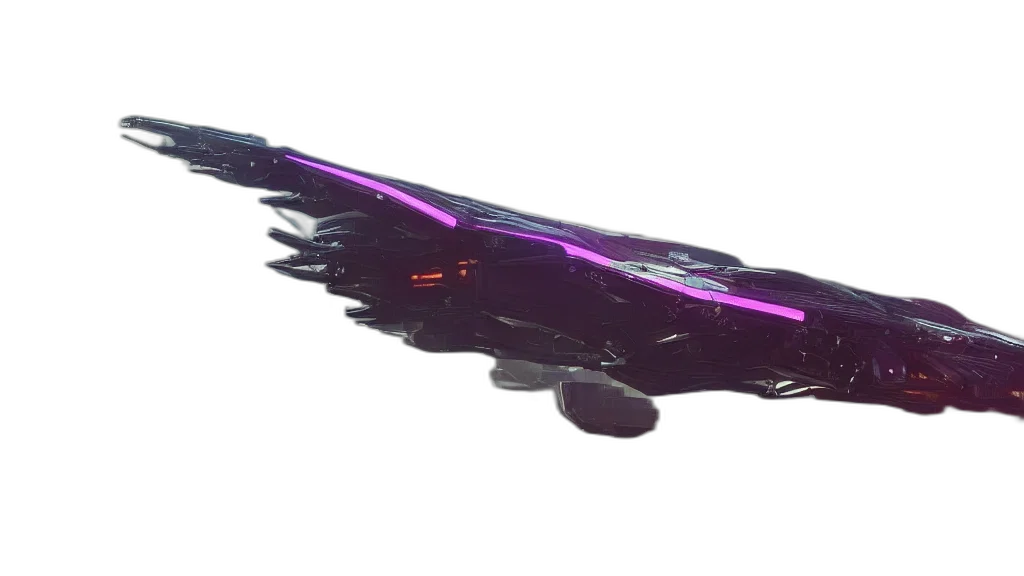 weapon, staff, sword, robot, cyberpunk, 3d render, concept art, outer space transparent PNG cut-out