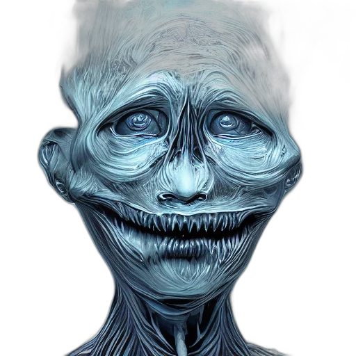 face, mask, creature, staff transparent PNG cut-out