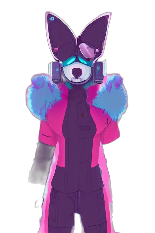 jacket, staff, mask, robot transparent PNG cut-out