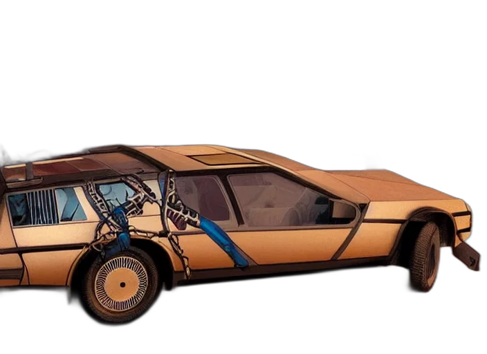 car, robot, concept art, cyberpunk, 3d render, photorealistic, vfx, art transparent PNG cut-out