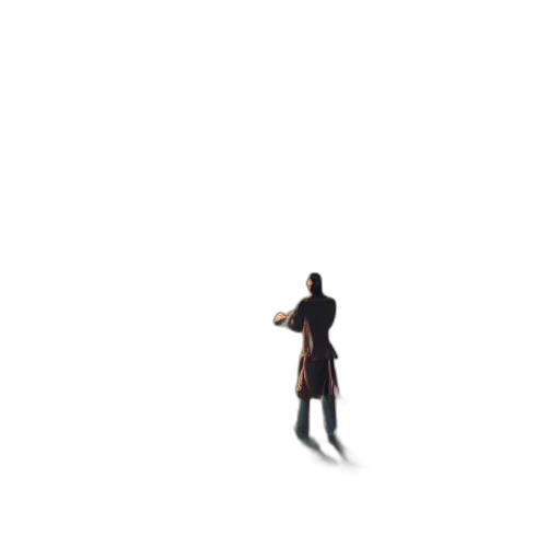 jacket, staff, robot, weapon transparent PNG cut-out