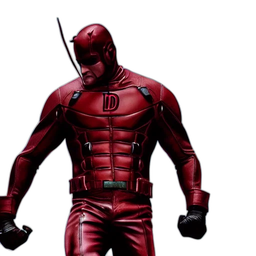 comic book art, concept art, 3d render, red transparent PNG cut-out