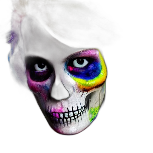 mask, face, photorealistic, fantasy art, watercolor, concept art, colorful, neon transparent PNG cut-out