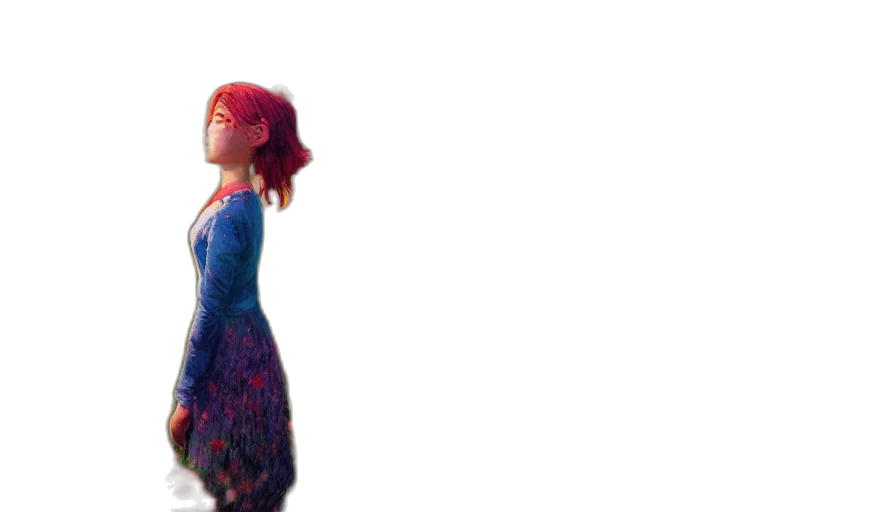 dress, robot, creature, 3d render transparent PNG cut-out