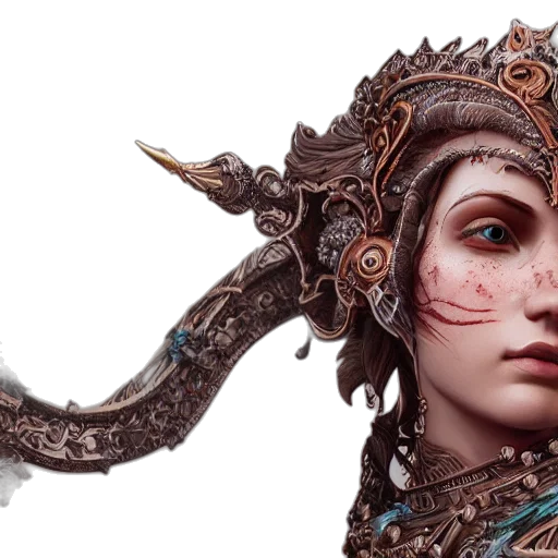 mask, crown, face, jewelry, fantasy art, concept art, photorealistic, 3d render transparent PNG cut-out
