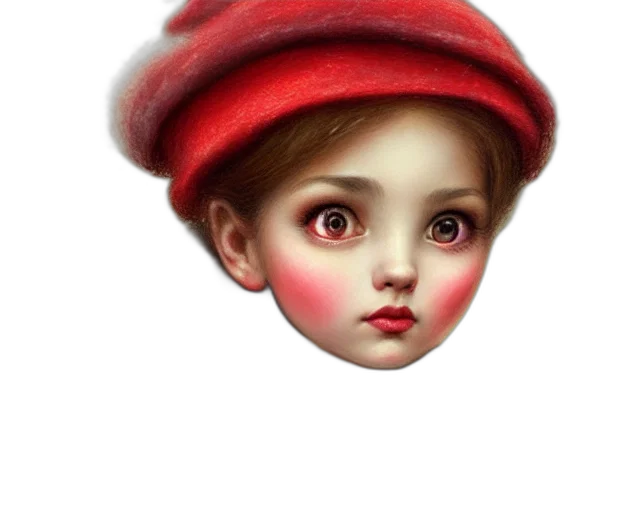 hat, face, mask, creature, photorealistic, oil painting, fantasy art, 3d render transparent PNG cut-out