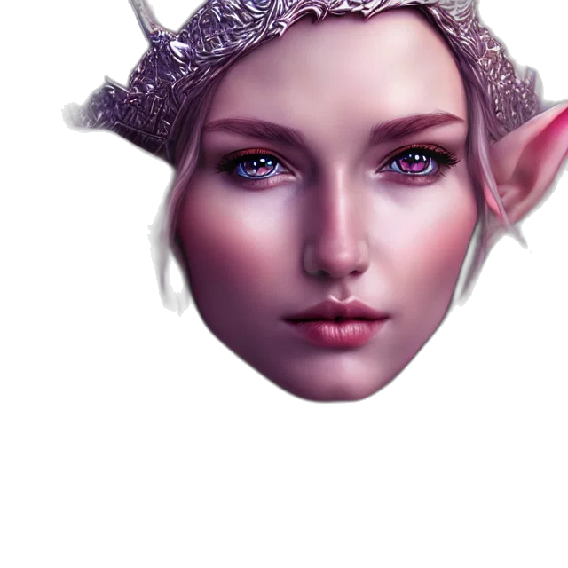 face, crown, hat, mask, fantasy art, photorealistic, 3d render, concept art transparent PNG cut-out
