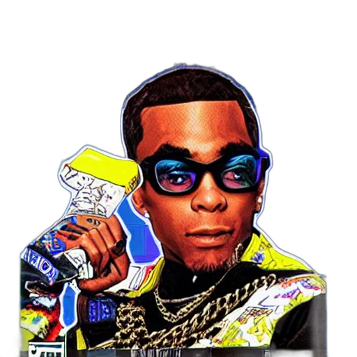jacket, weapon, jewelry, cartoon, pixel art, comic book art, photorealistic, soulja transparent PNG cut-out