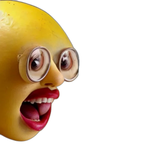 mask, face, creature, food, 3d render, photorealistic, concept art, banana transparent PNG cut-out