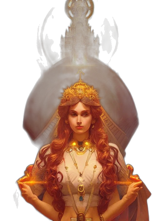 crown, jewelry, dress, sword, fantasy art, concept art, pixel art, comic book art transparent PNG cut-out