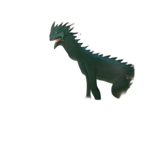 dragon, animal, creature, staff, 3d render, concept art, fantasy art, vaporwave transparent PNG cut-out