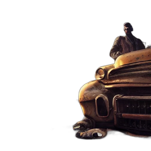 car, robot, concept art, 3d render transparent PNG cut-out