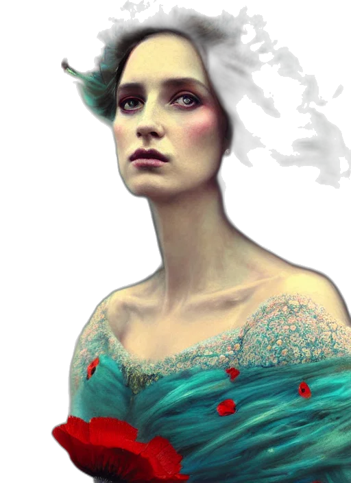 dress, crown, hat, face transparent PNG cut-out