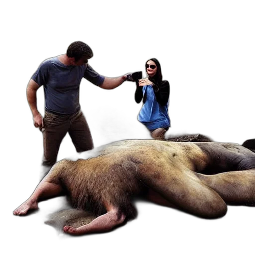 animal, creature, underwater, color, photo, neanderthal, undressed, man transparent PNG cut-out