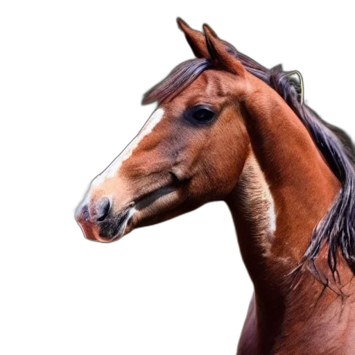 animal, hair, hat, crown, photorealistic, 3d render, horse, smoking transparent PNG cut-out