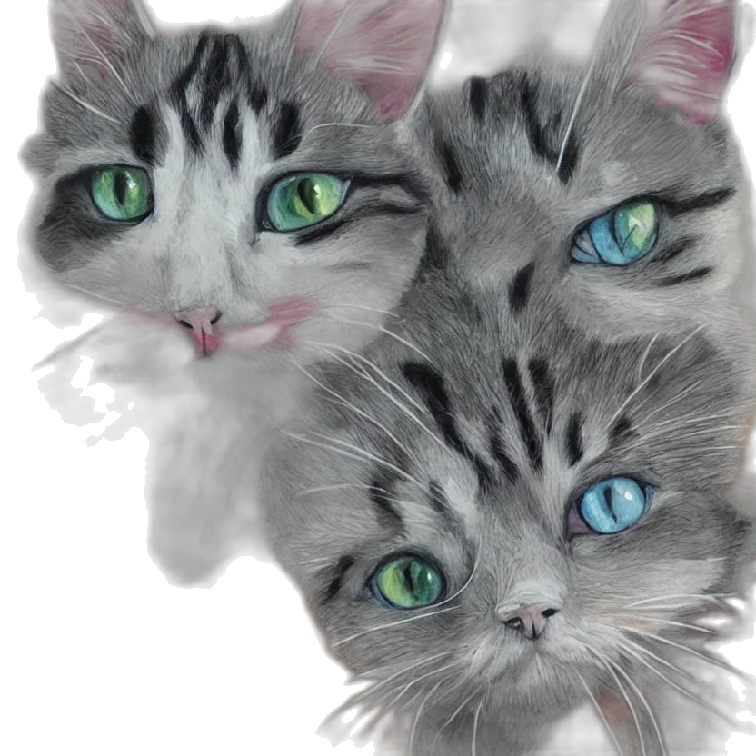 animal, photorealistic, 3d render, oil painting, fantasy art, pastel, blue, cartoon transparent PNG cut-out