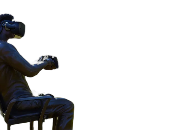robot, furniture, mask, weapon, 3d render, concept art, photorealistic, photo transparent PNG cut-out