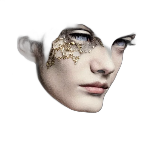 mask, face, crown, jewelry transparent PNG cut-out