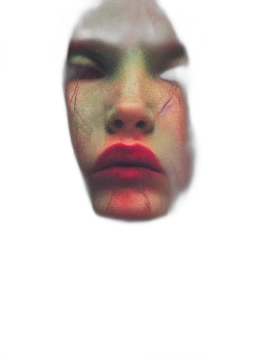 face, mask, creature, bottle, photorealistic, 3d render, concept art, oil painting transparent PNG cut-out