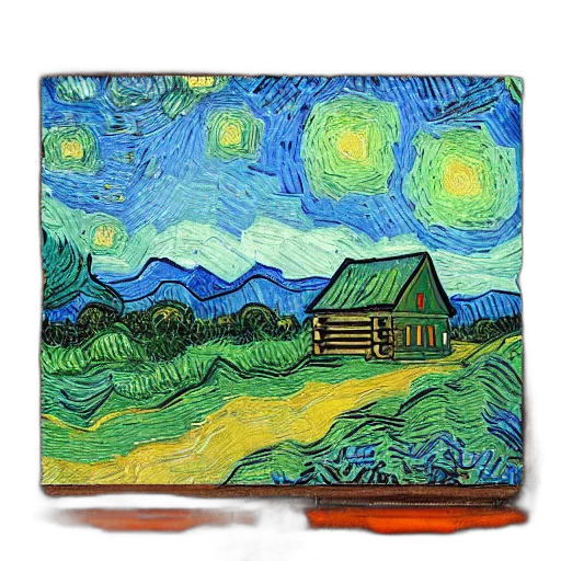 oil painting, photorealistic, watercolor, fantasy art, sunset, night, beach, rain transparent PNG cut-out