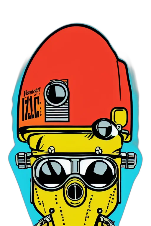 robot, face, concept art, comic book art transparent PNG cut-out