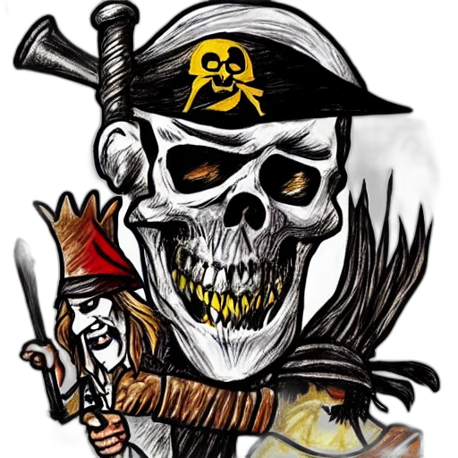 staff, cartoon, comic book art, concept art, pirates, caribbean, children, drawing transparent PNG cut-out