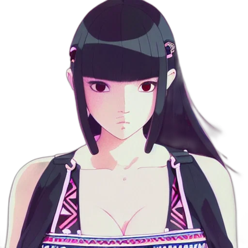 face, dress, staff, hat, anime, pixel art, concept art, fantasy art transparent PNG cut-out