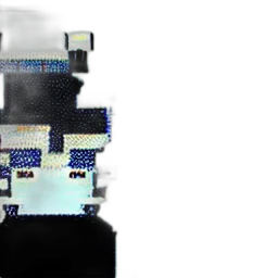 robot, staff, crown, weapon, pixel art, 3d render, concept art, vaporwave transparent PNG cut-out