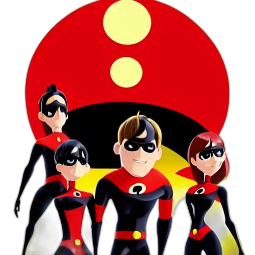 comic book art, concept art, cartoon, 3d render, anime, poster, incredibles transparent PNG cut-out
