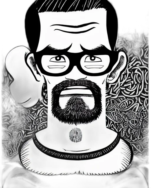 face, staff, cartoon, comic book art transparent PNG cut-out