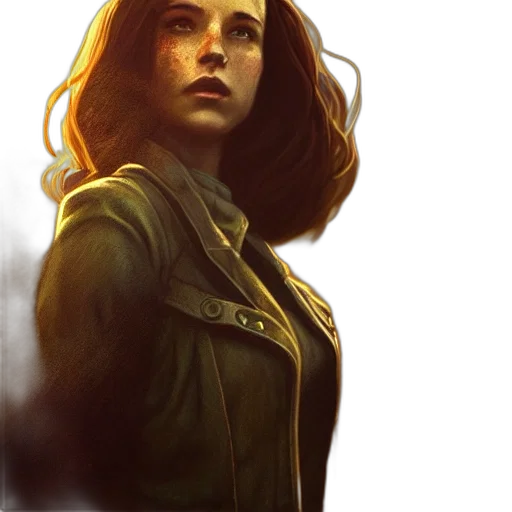 jacket, face, comic book art, concept art, photorealistic, fantasy art, outer space, neon lights transparent PNG cut-out