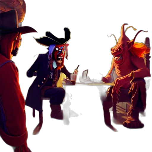 hat, mask, staff, concept art transparent PNG cut-out
