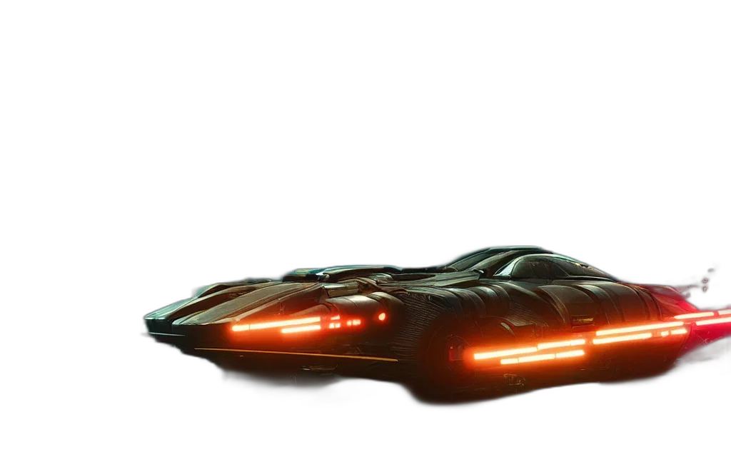 car, weapon, shoes, mask, 3d render, concept art, cyberpunk, bladerunner transparent PNG cut-out