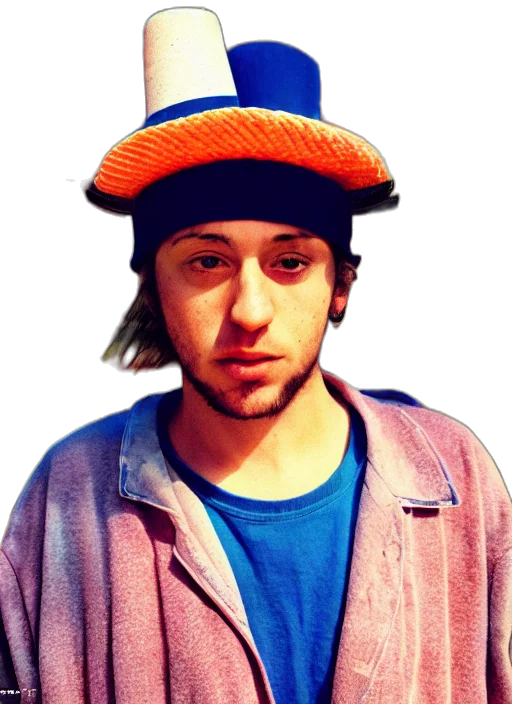 hat, face, jacket, staff, photorealistic, cartoon, 3d render, concept art transparent PNG cut-out
