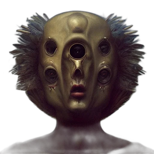 mask, face, creature, crown transparent PNG cut-out