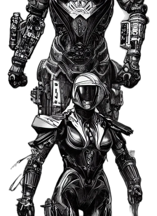 robot, weapon, cyberpunk, concept art transparent PNG cut-out