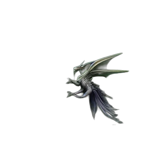 dragon, weapon, sword, creature, 3d render, concept art, pixel art, fantasy art transparent PNG cut-out