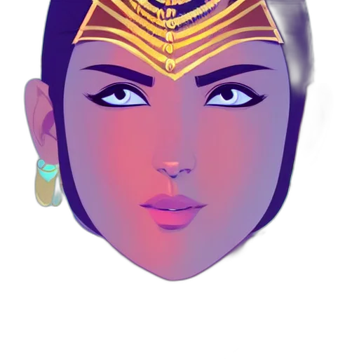 mask, jewelry, crown, face, fantasy art, concept art, vaporwave, pixel art transparent PNG cut-out