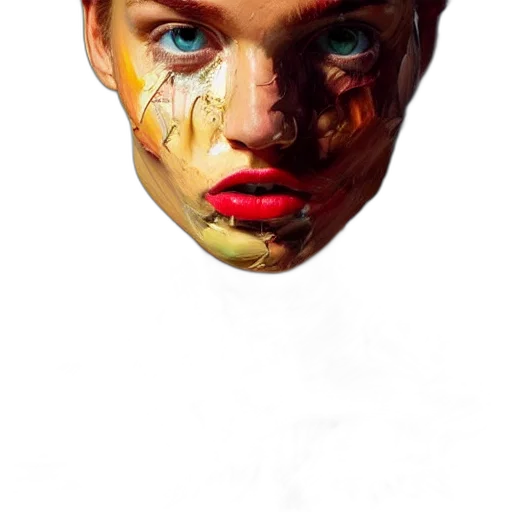 face, mask, crown, creature transparent PNG cut-out