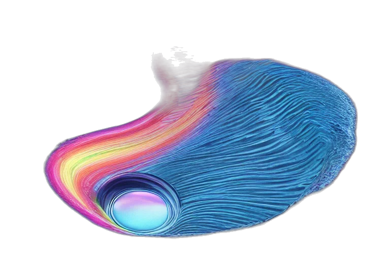 hair, shoes, hat, mask, vaporwave, 3d render, photorealistic, neon transparent PNG cut-out