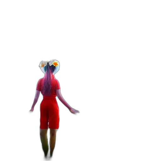 creature, mask, dress, robot, 3d render, concept art, pixel art, vaporwave transparent PNG cut-out