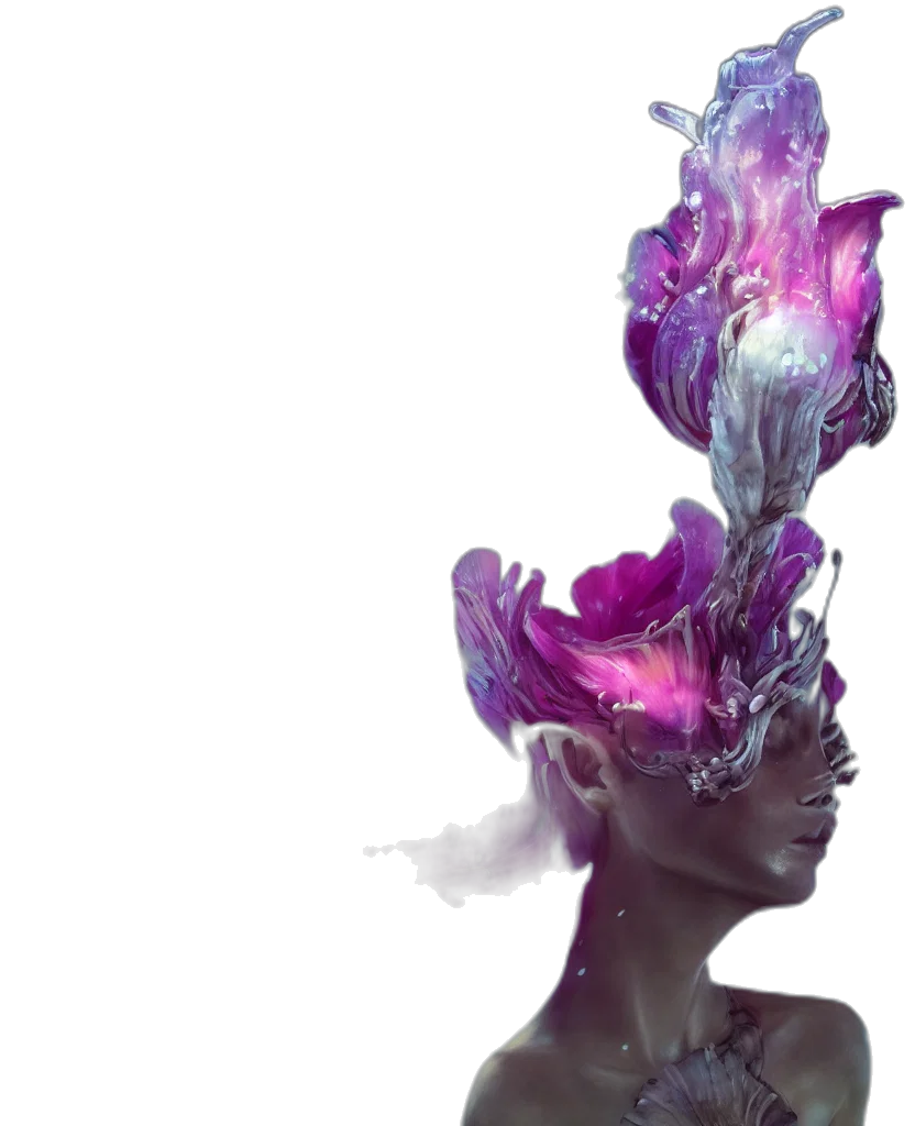 crown, mask, hair, face transparent PNG cut-out