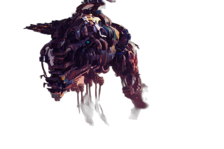 robot, dragon, creature, animal, concept art, fantasy art, 3d render, pixel art transparent PNG cut-out