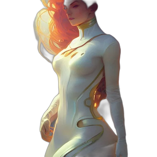 dress, staff, crown, robot transparent PNG cut-out