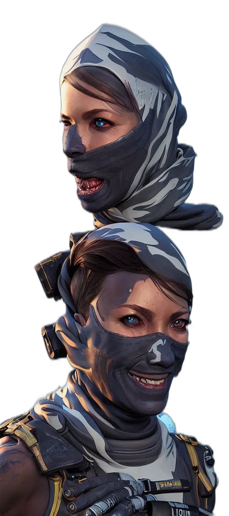 mask, face, creature, weapon transparent PNG cut-out
