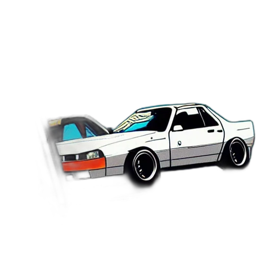 car, weapon, 3d render, photorealistic transparent PNG cut-out